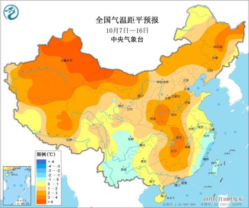 冷空气也难挡升温趋势！未来十天气温预报图一片暖橙色 雨主要在这些地方